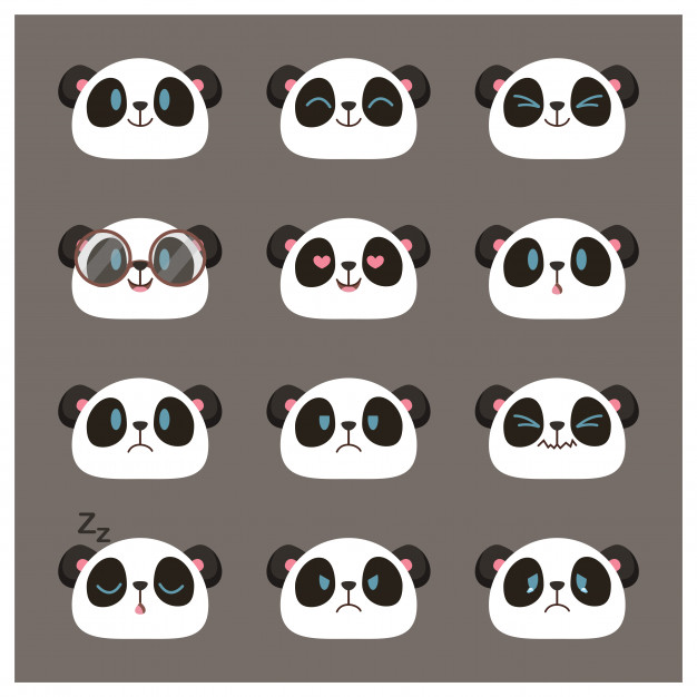 熊猫表情包插画