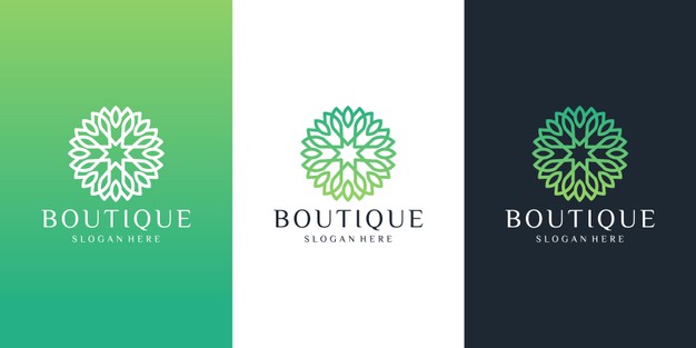 抽象花朵花卉logo标志