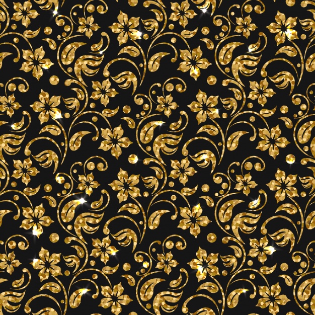 金色花朵花纹