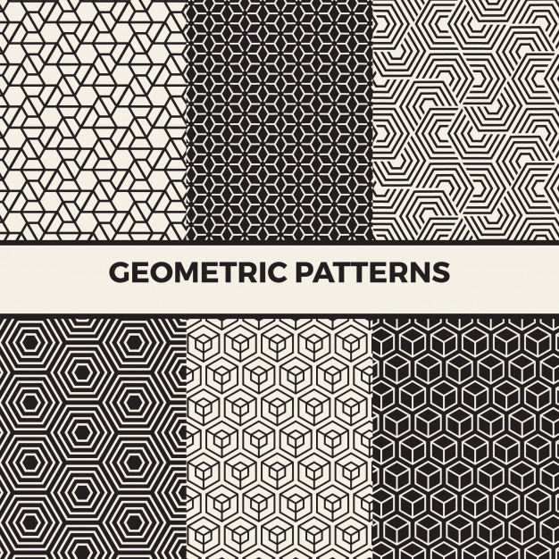 黑白几何图案花纹背景