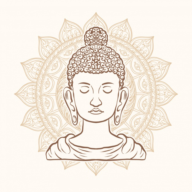 佛陀佛像插画