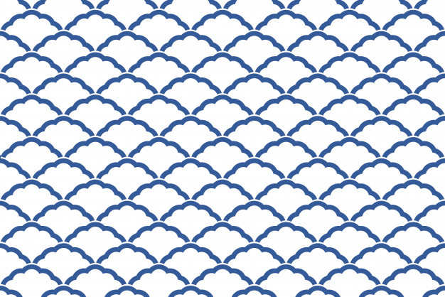 传统中式日式波纹青海波花纹