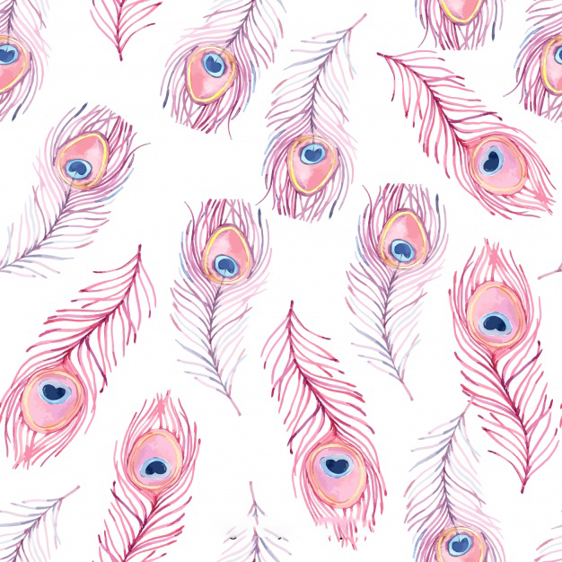 孔雀羽毛图案背景花纹