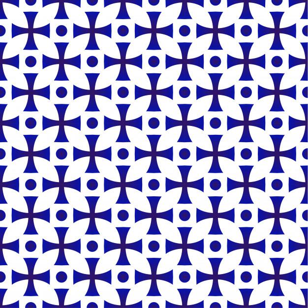 无缝青花瓷风格花纹