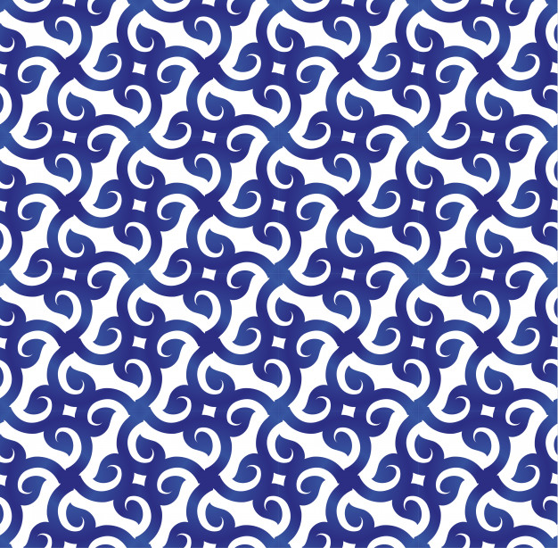 抽象青花瓷风格花纹