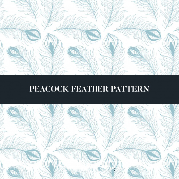 孔雀羽毛图案背景花纹