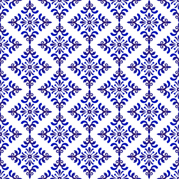 青花瓷巴洛克风格花纹