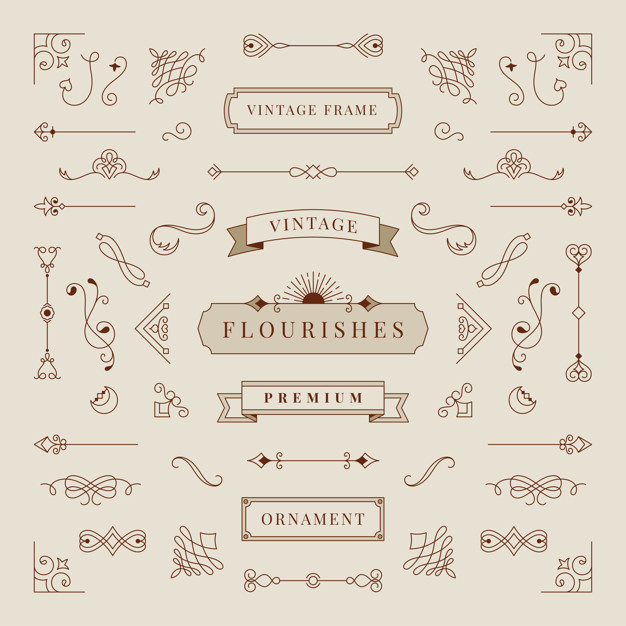 复古花纹装饰分割线边框