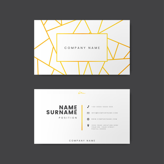 简约线条现代名片模板