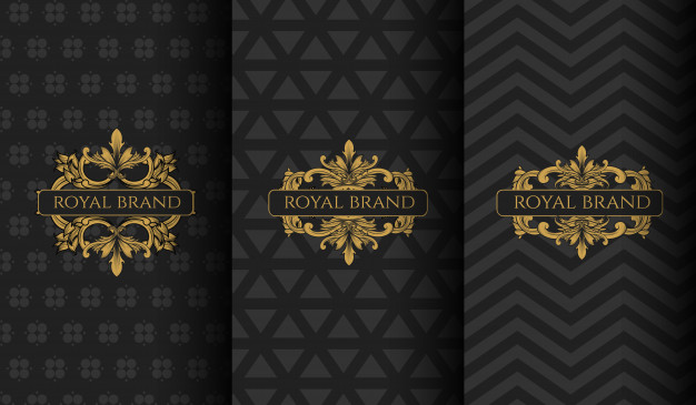 华丽的欧式花纹底纹标志logo