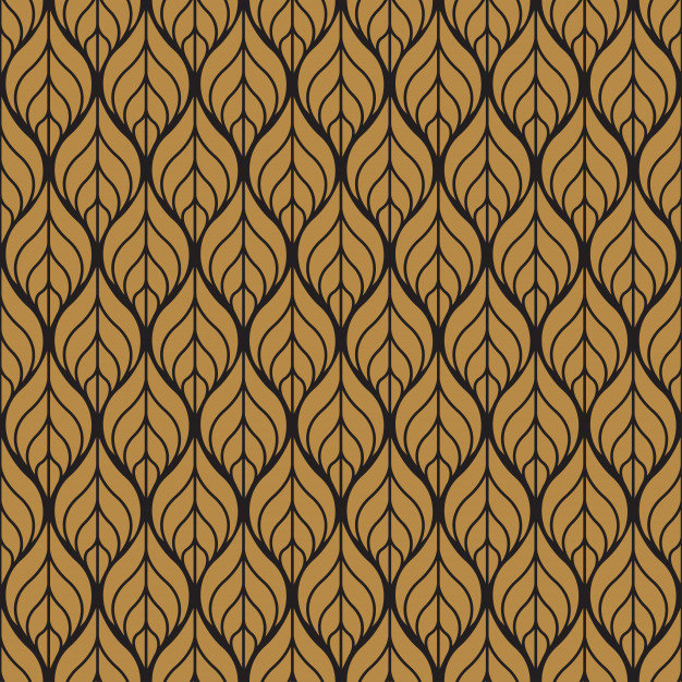 无缝的金色图案花纹
