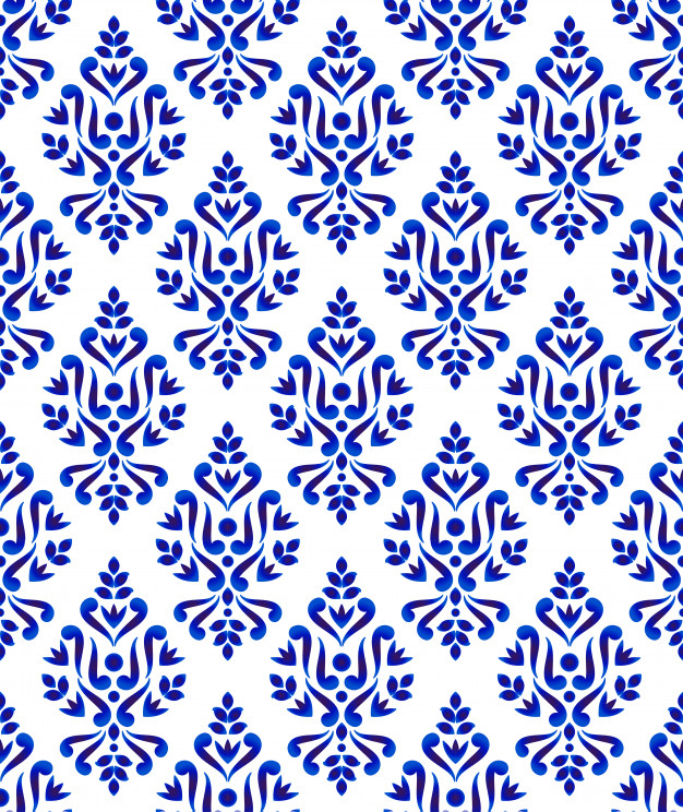 青花瓷巴洛克风格花纹