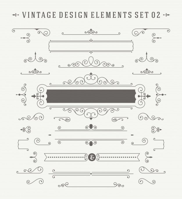 复古欧式装饰花纹分割线标题框