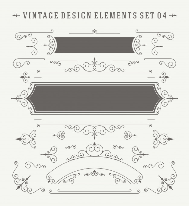 复古欧式装饰花纹分割线标题框