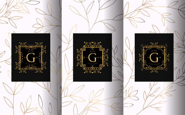 华丽的欧式花纹底纹标志logo