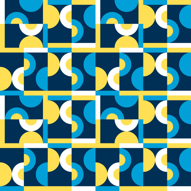 多彩复古几何抽象无缝拼接花纹背景