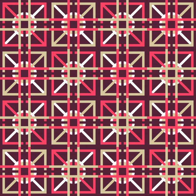 多彩复古几何抽象无缝拼接花纹背景