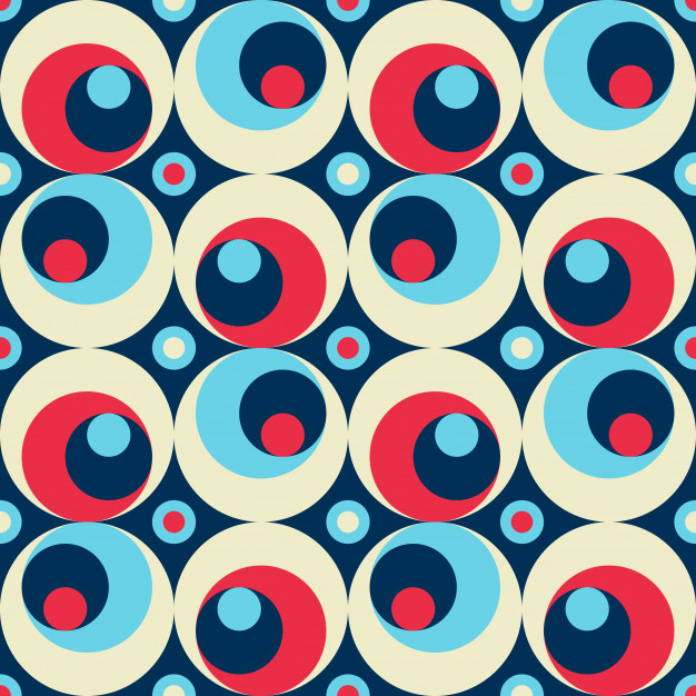 多彩复古几何抽象无缝拼接花纹背景