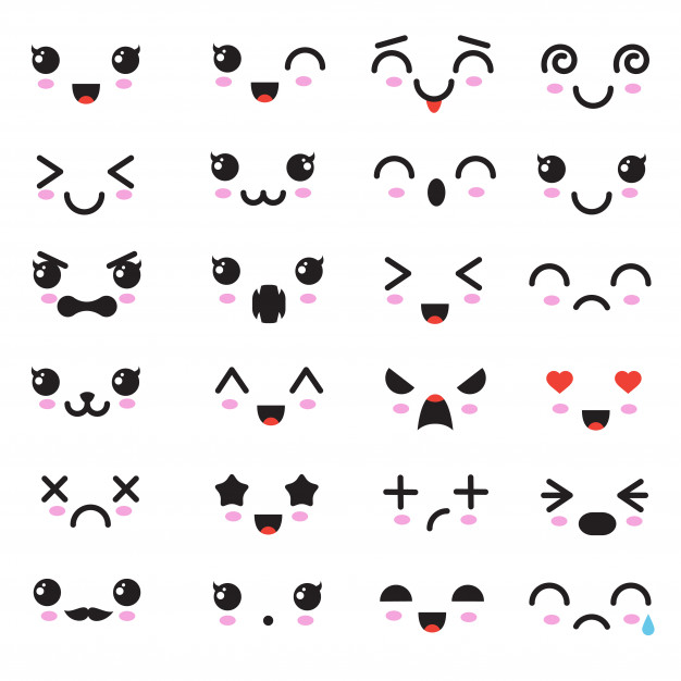 可爱的卡通表情图案一套