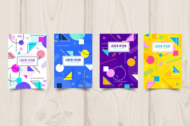 抽象孟菲斯风格海报单页模板