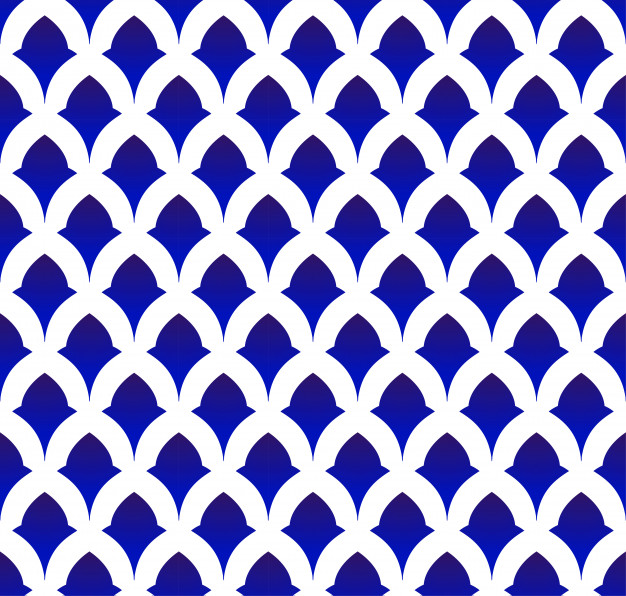 无缝青花瓷风格花纹