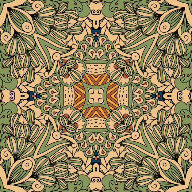 手绘绚丽的花朵花卉图案花纹背景