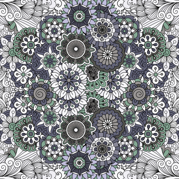 手绘绚丽的花朵花卉图案花纹背景