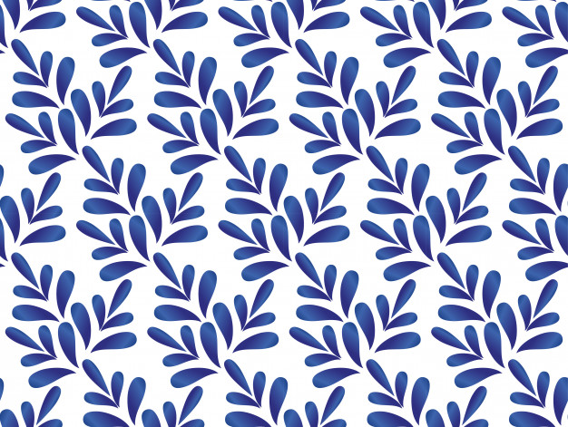 无缝青花瓷风格花纹