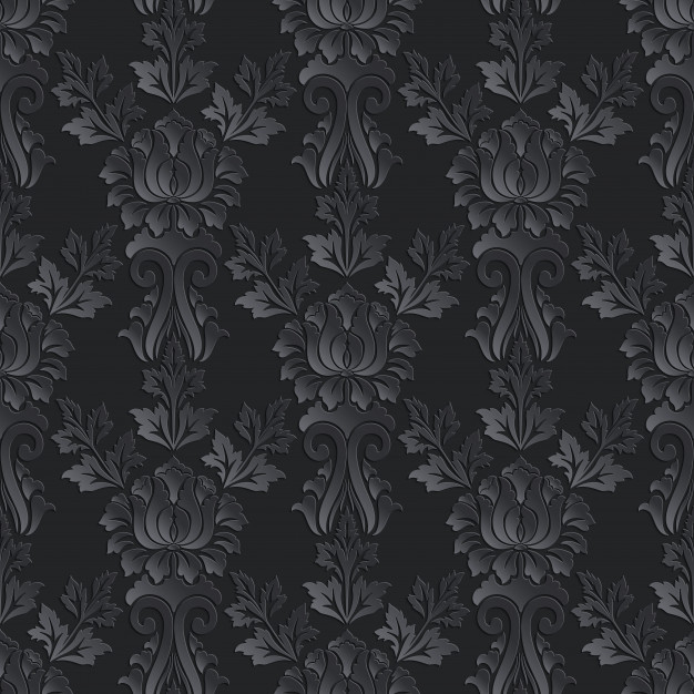 锦缎巴洛克风格墙纸花朵花卉无缝花纹背景