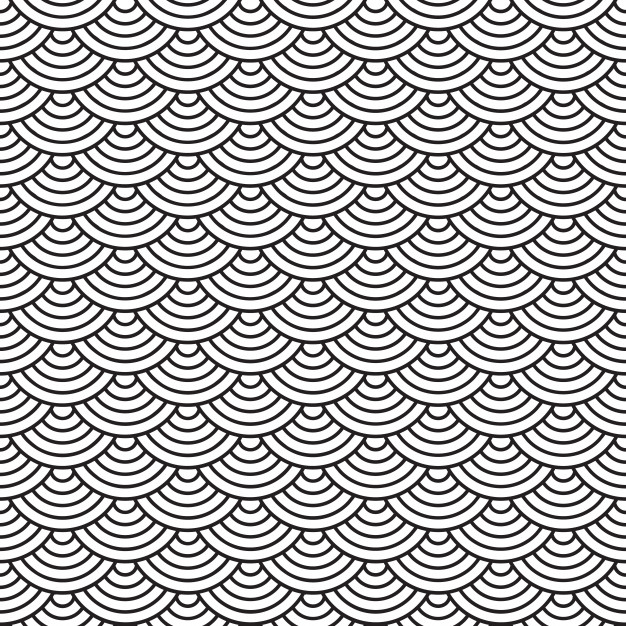 青海波鱼鳞造型无缝花纹背景