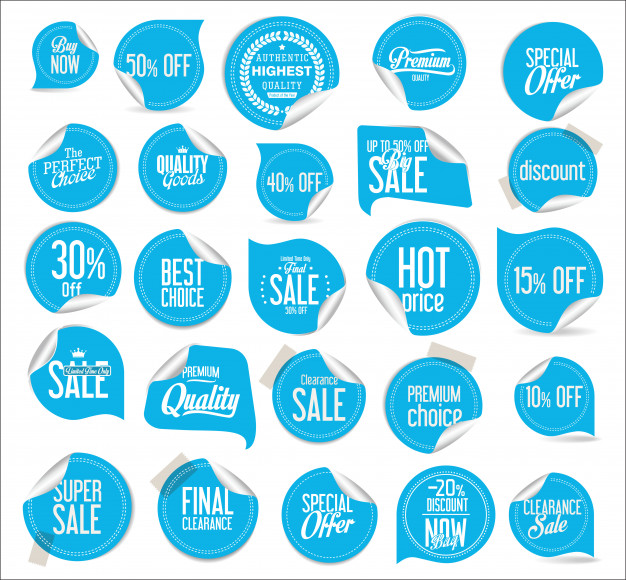 促销标签贴纸元素