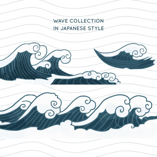 青海波波浪中式花纹日式花纹