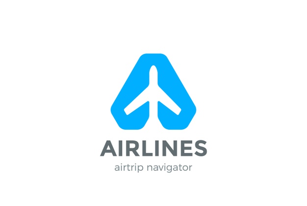 飞机,负空间logo标志