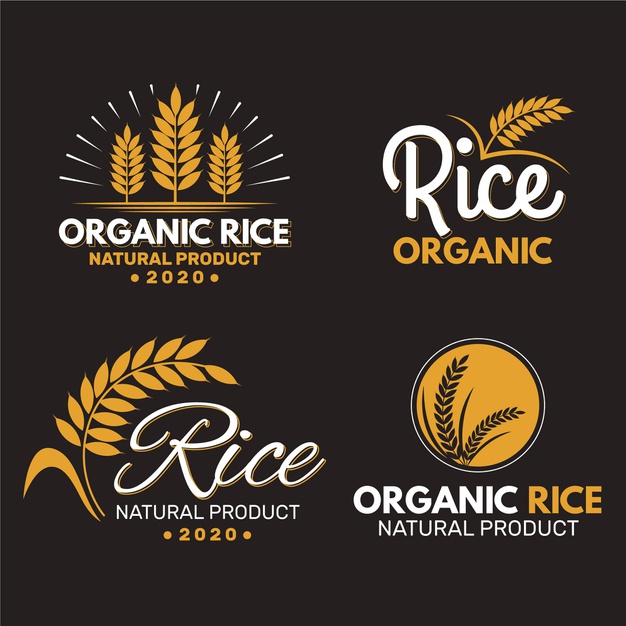 水稻logo标志矢量图素材