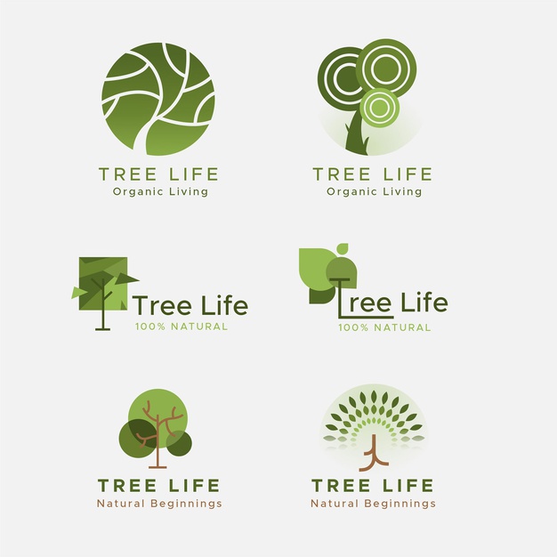 绿色植物树木logo标志矢量图素材