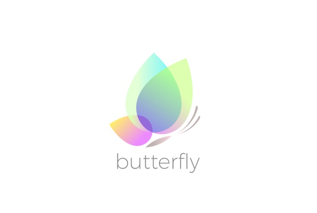 蝴蝶logo标志矢量图素材