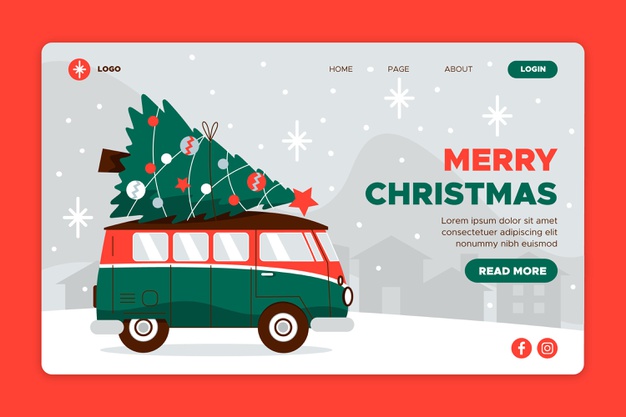 圣诞节网页活动广告模板矢量图素材