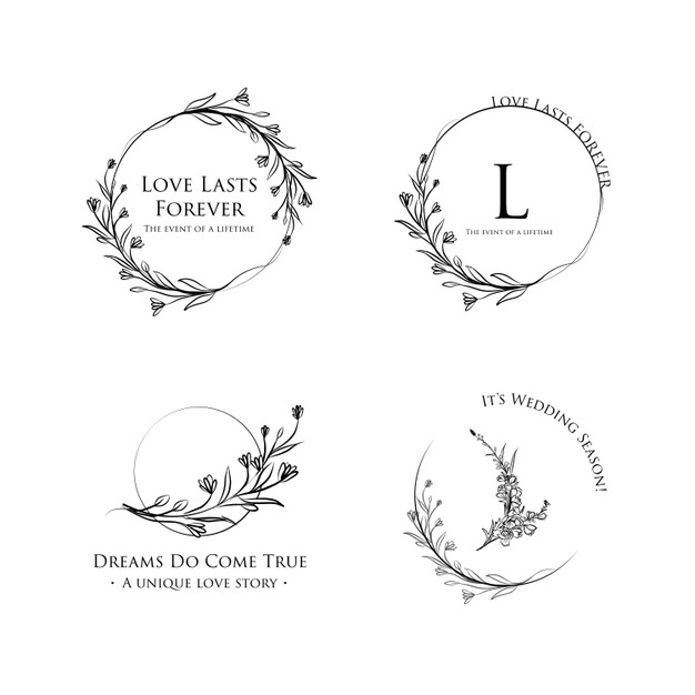 植物花环logo标志矢量图素材