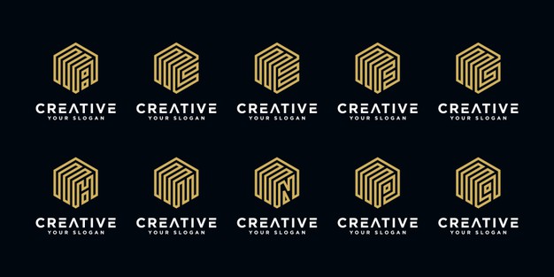 创意正方体英文字母logo标志