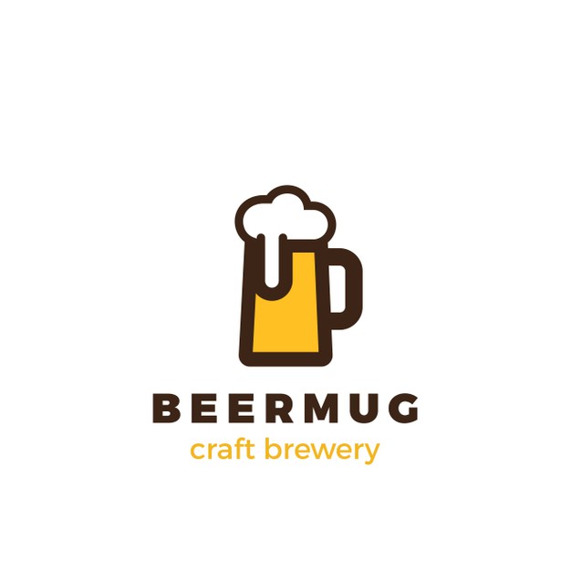 啤酒杯logo标志矢量图素材