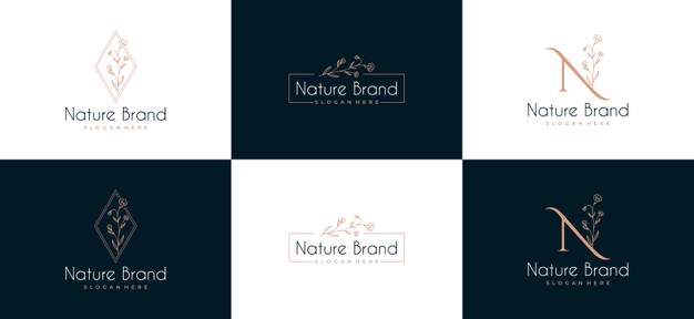 植物枝叶花朵logo标志