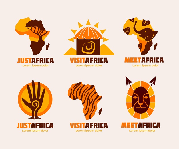 非洲地图logo标志矢量图素材