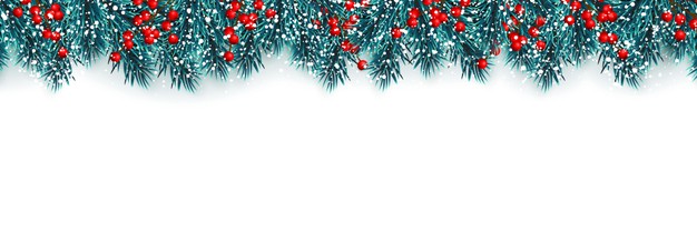 圣诞树枝banner背景矢量图素材