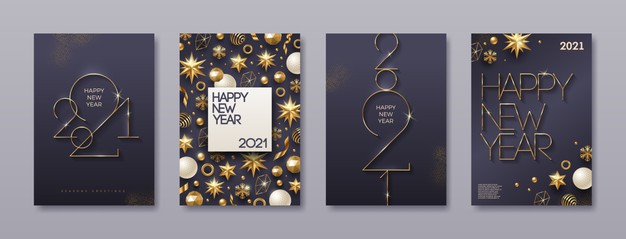 2021圣诞节装饰海报背景模板矢量图素材
