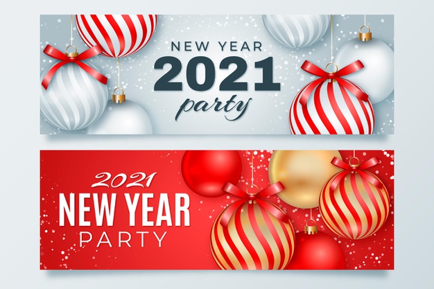 圣诞节2021新年banner横幅模板矢量图素材