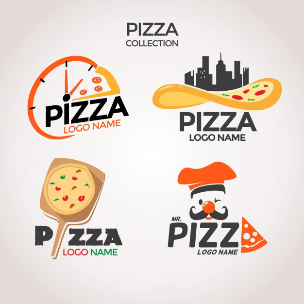 披萨logo标志矢量图素材