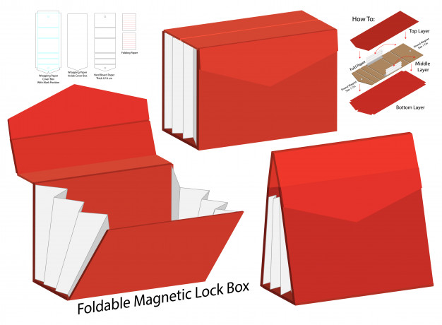 异形包装盒刀版展开图模板矢量图素材