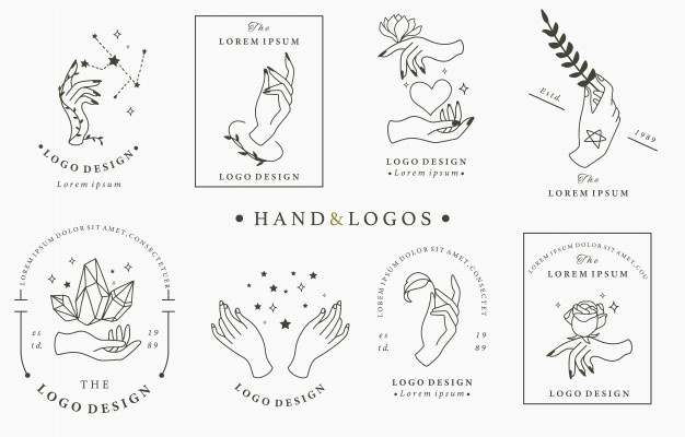 美波西米亚风手，玫瑰，水晶，爱心，星星logo标志