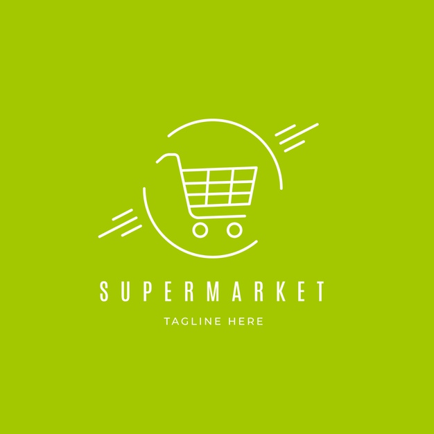 超市,购物车logo标志