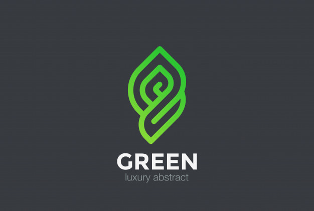 生态生物绿色抽象徽标logo标志矢量图素材